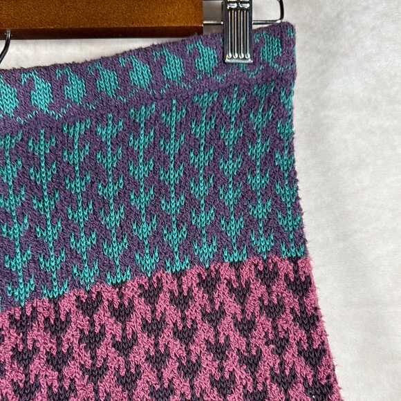Peruvian Connection Patterned Women's Knit Pima Cotton Skirt Small A-line Flowy - Picture 2 of 9